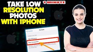 How to take low resolution photos with iphone | Reduce Photo Size 2024
