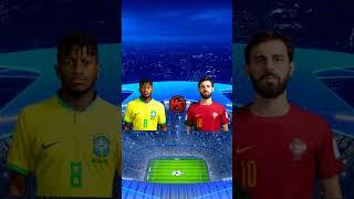 Brazil VS Portugal ( Neymar, Rinaldo, Casemiro, Vini Jr, Fernandez )  #football #shorts.