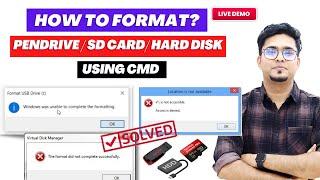 How To Format USB/SD Card/Hard Disk Using CMD | Latest Method [ in Just 2 Minutes   ]