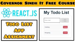 React Js Todo List App | React Js Todo List Tutorial | React Js Tutorial for Beginners