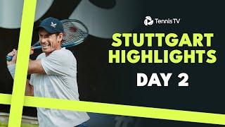 Musetti Battles Mpetshi Perricard; Murray & Berrettini Return! | Stuttgart 2024 Highlights Day 2