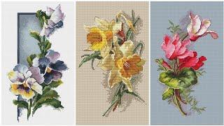 New Stylish Flower Cross Stitch Embroidery Pattern Designs || Fareeha Creation