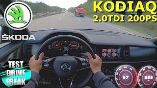 2021 Skoda Kodiaq 2.0 TDI 4x4 DSG 200 PS TOP SPEED AUTOBAHN DRIVE POV