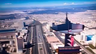 Vintage Vegas Flyover of Las Vegas Strip (AI video)