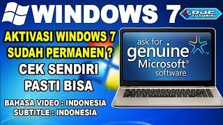 Cara Cek Aktivasi Windows 7 | Apakah Sudah Permanen atau Belum ?