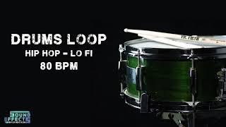 FREE DRUMS LOOP - Hip Hop / Lo-Fi - 80 BPM 