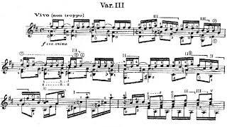 Alexandre Tansman: Variations on a Scriabin Theme, for guitar (Score video)