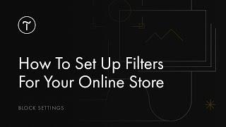 How To Add Filters To the Online Store | Tilda Tutorial