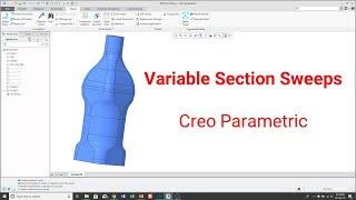 Creo Parametric - Variable Section Sweep - Trajectories, Relations, and Datum Graphs