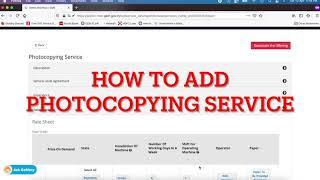 Learn to Add a Service in GeM 4.0 || Adding Photocopying Service in GeM 4.0 Step by Step