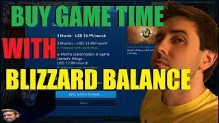 How to Buy Game Time with Blizzard Balance