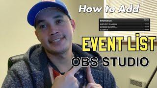 OBS STUDIO - How To Add Event-list Alerts For Facebook Live Streaming.