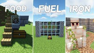 3 Easy Minecraft Farms For Beginners! (1.20 Tutorial)