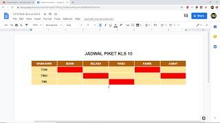 Cara Membuat Tabel di Google Docs