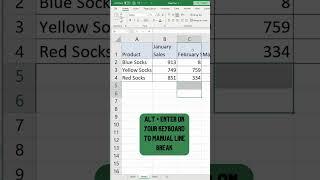 How to Add a Manual Line Break in Excel