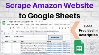 Scrape Amazon Website to Google Sheets