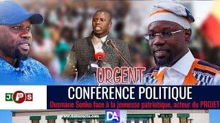 [DIRECT ]  Conférence politique : Ousmane Sonko face à la jeunesse patriotique, actrice du PROJET