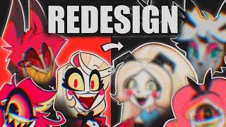 REDESIGNING HAZBIN HOTEL (is scary) (lets talk about it, lavendertowne, speedpaint, commentary)