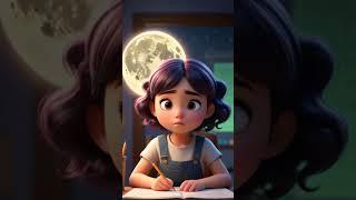 Shapes of the moon|Kids stories|Learn English for Kids. #kidslearning #kids #shorts #shortsglobal