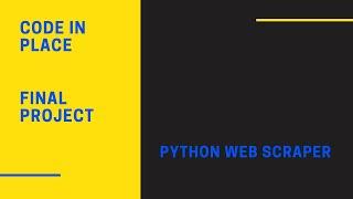 Code in Place - 2020 - FinalProject - WebScraper