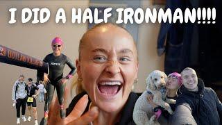 I DID A HALF IRONMAN!!! | race day, race debrief + Q&A