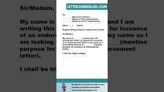 Letter to Request for Endorsement - Sample Letter Requesting Endorsement Letter