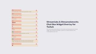 Free Streamlabs Chat Box Overlay