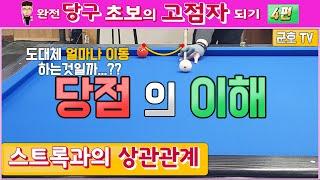 [당구레슨]완전당구초보의고점자되기4편 (당점의 이해와 스트록의 상관관계)-군호와 함께 배우는 당구