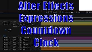 Tutorial: After Effects Countdown Clock with Expressions