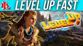 Horizon Zero Dawn FASTEST WAY TO LEVEL UP and FARM MATERIALS - POWER LEVEL