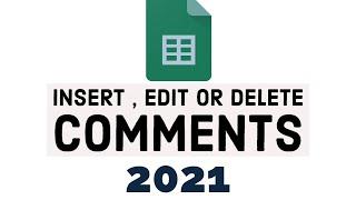 How to Insert , Edit Or Delete Comment in Google Sheets | Add Comments In Google Sheets