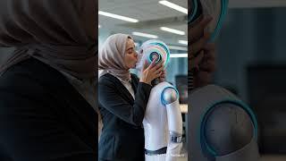 Sweet kiss of a hijab woman 01 #lesbian #kissing # woman #hijab #robot