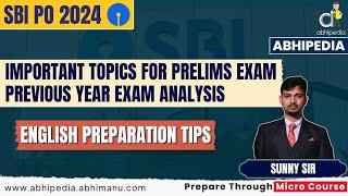 SBI PO Exam 2024 | Previous Year Exam Analysis | English Preparation Tips | Micro course | abhipdia