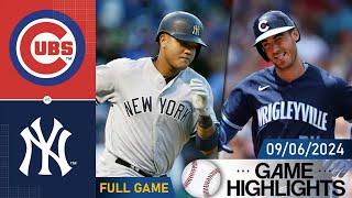 Chicago Cubs at New York Yankees FULL GAME HIGHLIGHTS Sep 06, 2024 | MLB Highlights 2024