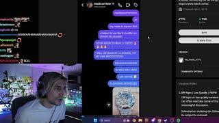 xQc Leaked his DM's with Madison Beer