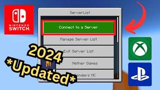 *New Method* How to add Minecraft servers to PlayStation, Xbox, and Switch! *Updated 2024*