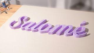 COMO HACER NOMBRES O LETRAS EN 3D CON ICOPOR, UNICEL O ESPUMA FLEX