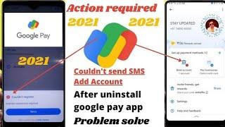 Google pay action required problem| couldn't send sms google pay | google pay app | gpay