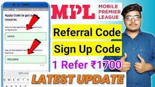 mpl referral code and signup code | mpl referral code | mpl sign up code