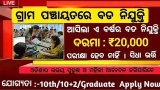 Odisha Gram Panchayat Office Recruitment 2024 ! Apply Online For CEO & Accountant Post ! Odisha Job