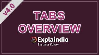 Explaindio 4 0 Tabs Overview