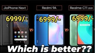 Jio Next Phone Vs Redmi 9A Vs Realme C11 . Jio Phone Kaise Book Karen . Best Smartphone Under 7000.