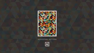 Create Abstract Hexagonal Pattern in Adobe Illustrator #shorts #adobeillustrator