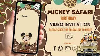 Personalised Mickey Mouse Safari Video Invitation