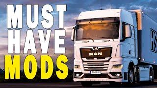 TOP 10 MUST HAVE ETS2 MODS IN SCS CONVOY MULTI PLAYER - Euro Truck Simulator 2 1.42 Mods