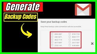 How to generate backup codes for gmail on PC/Laptop 2024