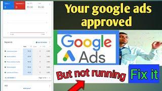 google ad not running after approval fix it