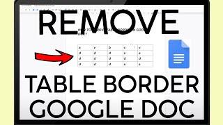 How to Remove Table Border in Google Docs 2022