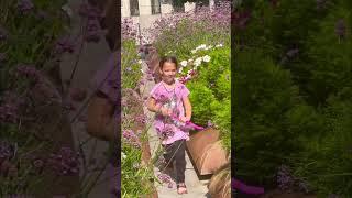 Playing in flower labyrinth / HAPPY KIDS OUTSIDE #vlog #kidsvlogging #short #summer #shorts #kids