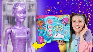 НЕУЖЕЛИ ГОДНО? Barbie Color Reveal Glitter Hair Swaps: распаковка с конфетти!